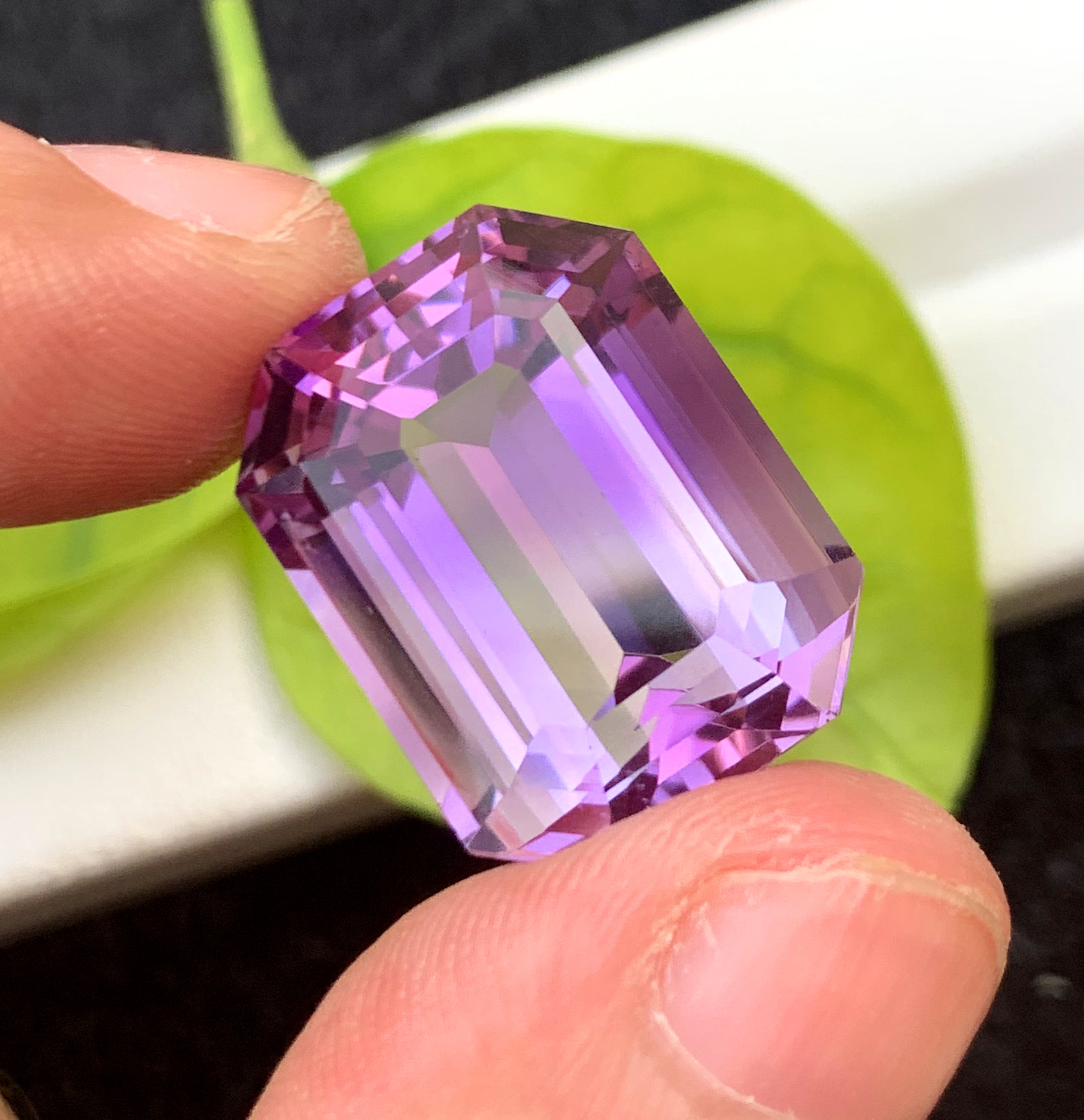 Octagon Cut Purple Amethyst Gemstone, Loose Gemstone - 30.90 CT