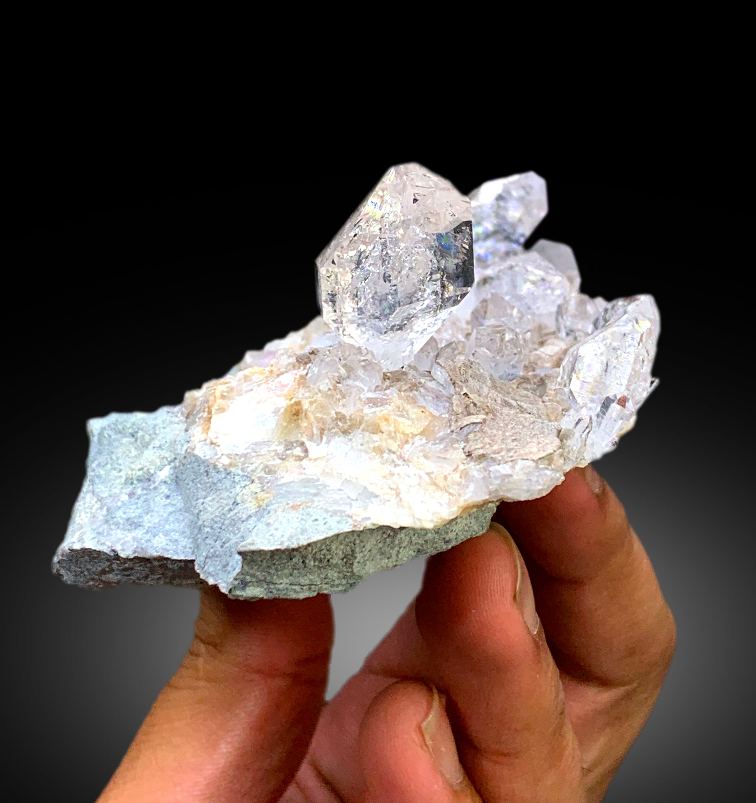 Sceptre Diamond Quartz Crystals on Matrix, Sceptre Quartz, Rare Quartz, Quartz Specimen from Baluchistan Pakistan - 307 gram