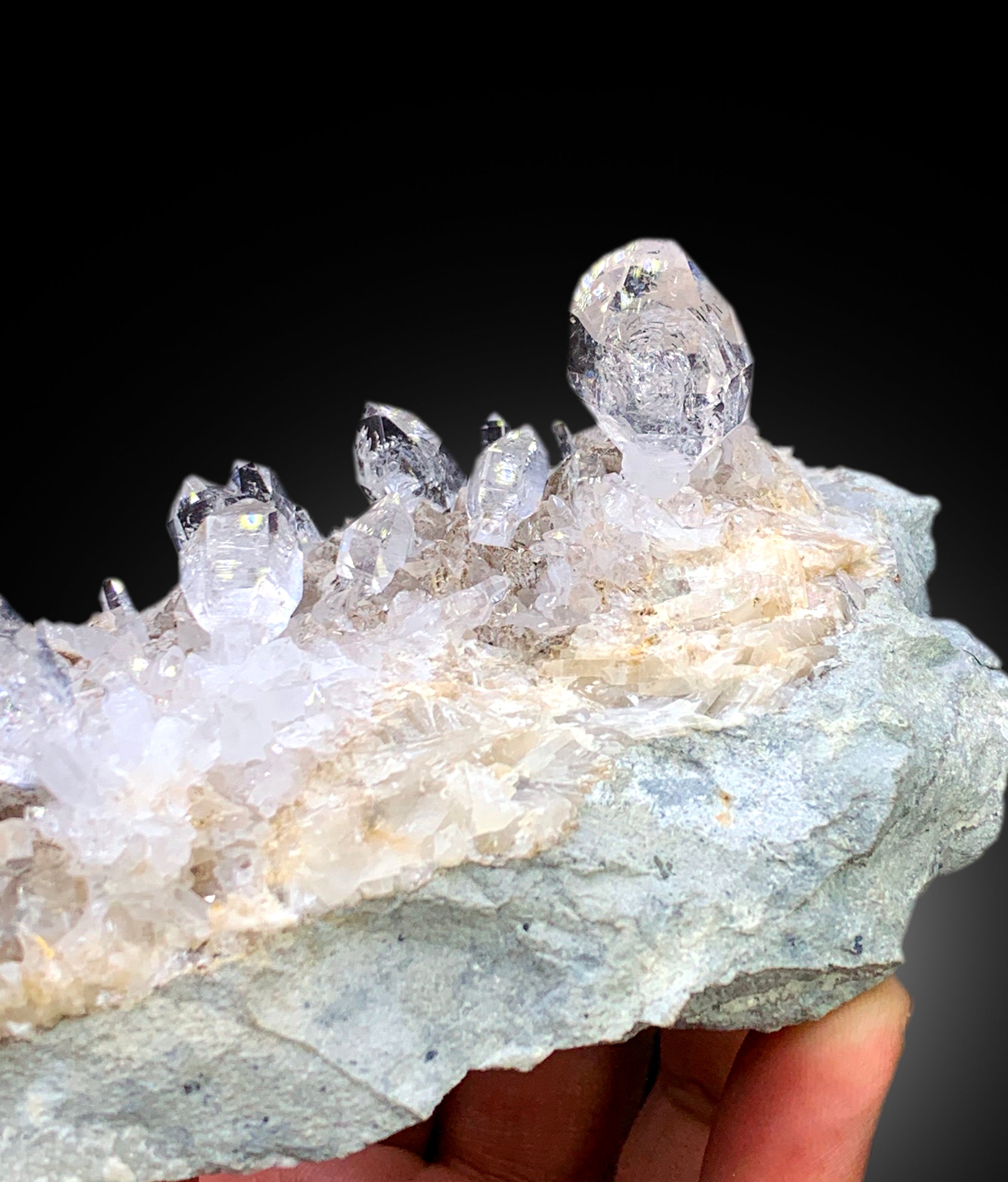 Sceptre Diamond Quartz Crystals on Matrix, Sceptre Quartz, Rare Quartz, Quartz Specimen from Baluchistan Pakistan - 307 gram