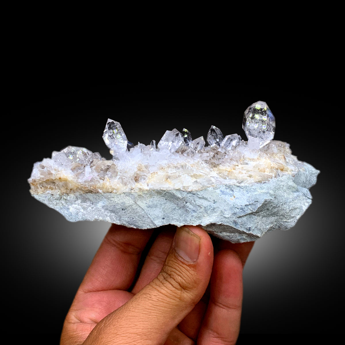 Sceptre Diamond Quartz Crystals on Matrix, Sceptre Quartz, Rare Quartz, Quartz Specimen from Baluchistan Pakistan - 307 gram