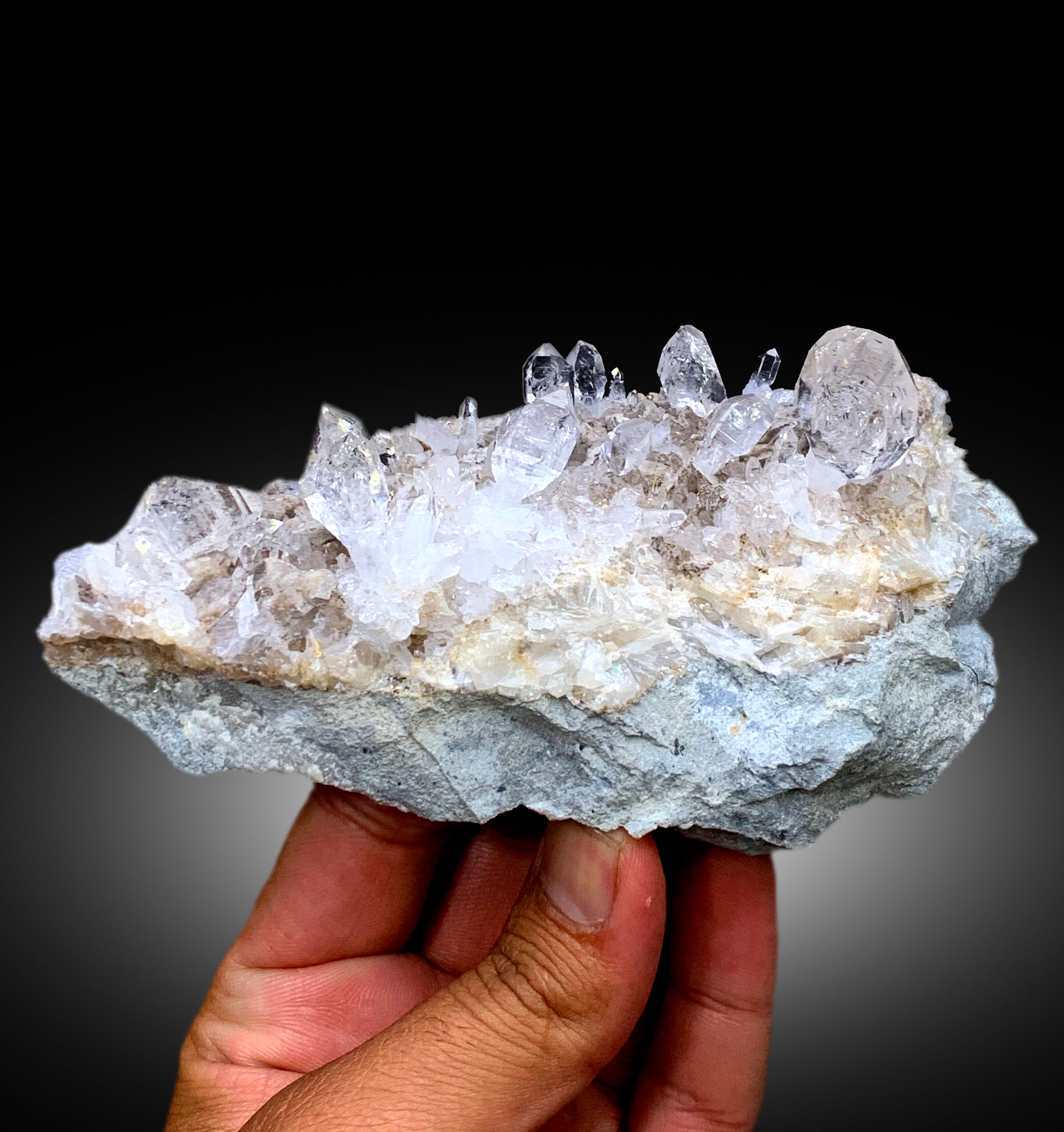 Sceptre Diamond Quartz Crystals on Matrix, Sceptre Quartz, Rare Quartz, Quartz Specimen from Baluchistan Pakistan - 307 gram