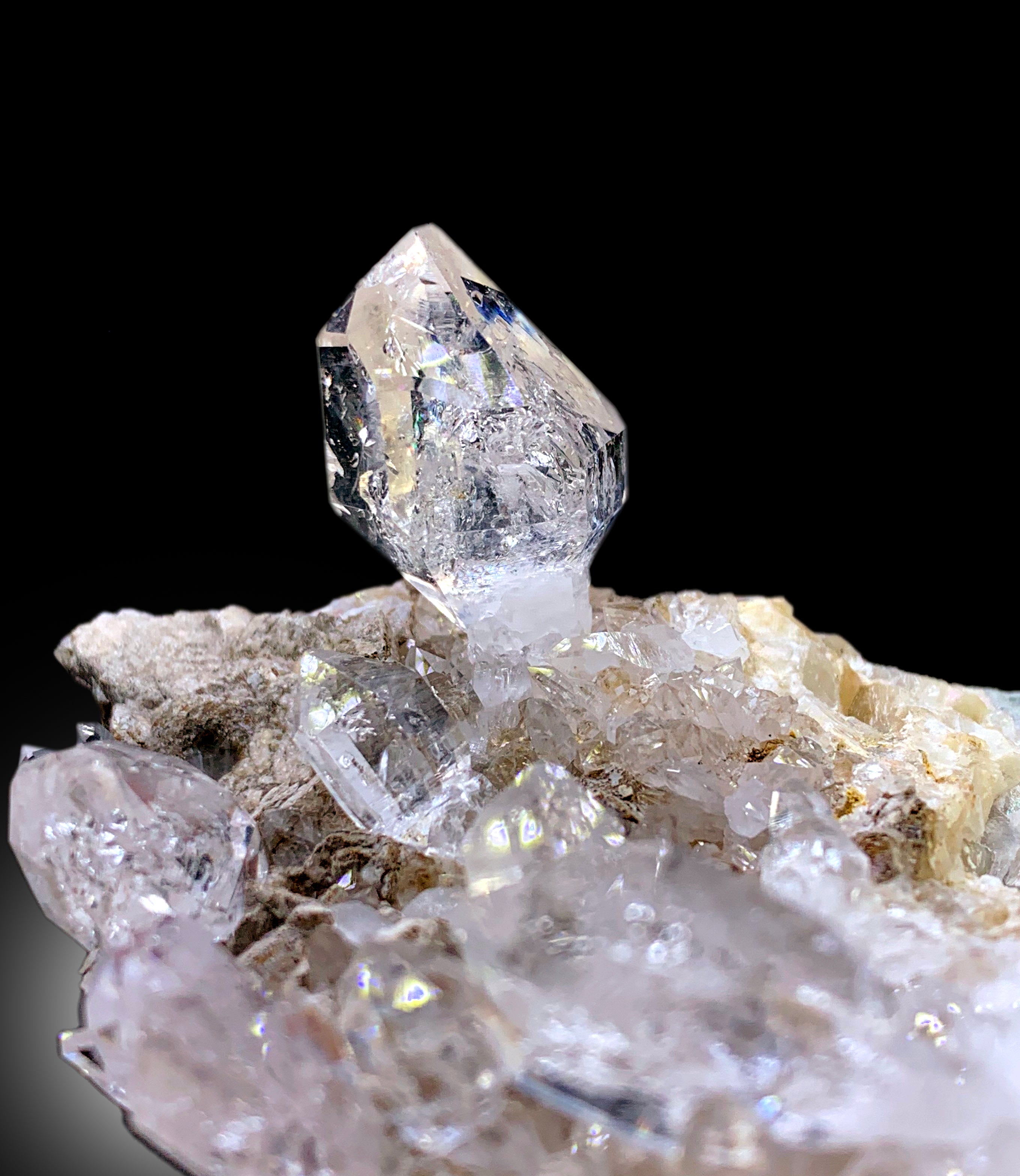 Sceptre Diamond Quartz Crystals on Matrix, Sceptre Quartz, Rare Quartz, Quartz Specimen from Baluchistan Pakistan - 307 gram