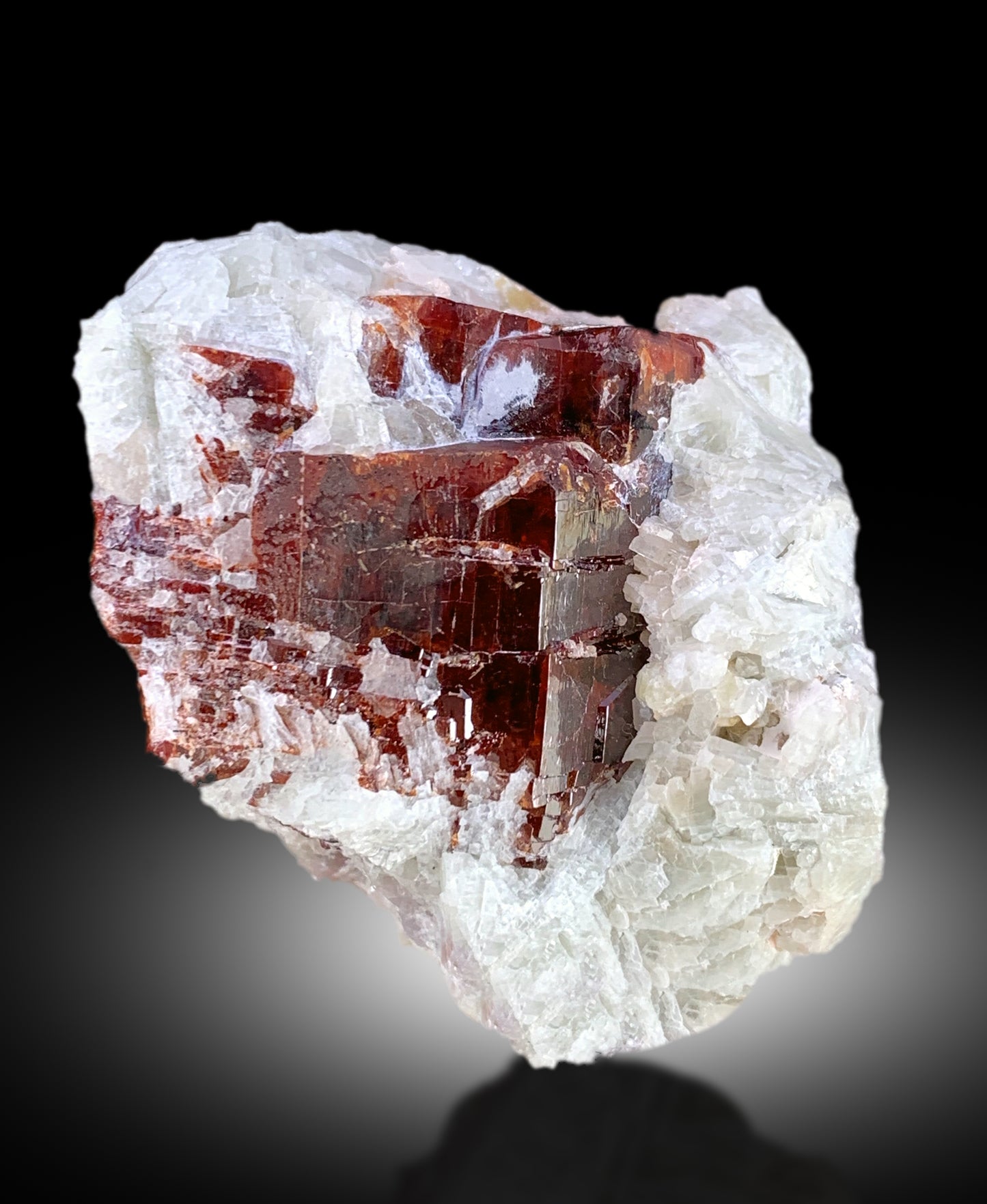 Natural Red Color Tantalite Cluster with Albite, Tantalite Specimen, Raw Mineral, Tantalite from Kunar, Afghanistan - 178 gram