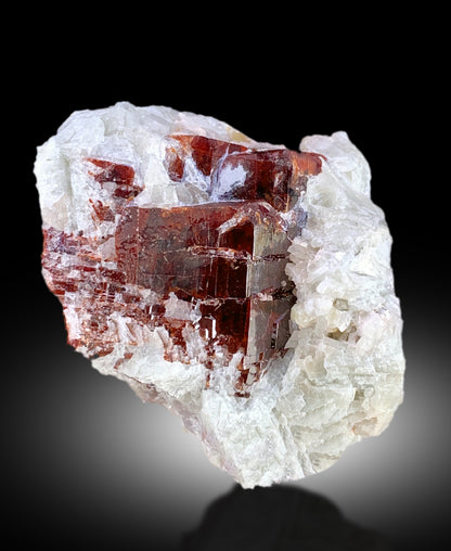 Natural Red Color Tantalite Cluster with Albite, Tantalite Specimen, Raw Mineral, Tantalite from Kunar, Afghanistan - 178 gram