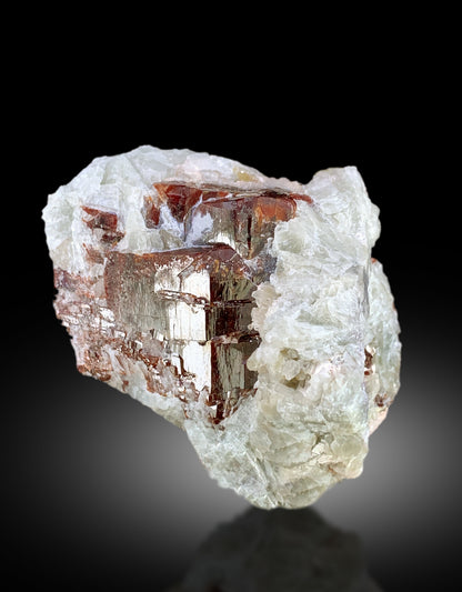 Natural Red Color Tantalite Cluster with Albite, Tantalite Specimen, Raw Mineral, Tantalite from Kunar, Afghanistan - 178 gram