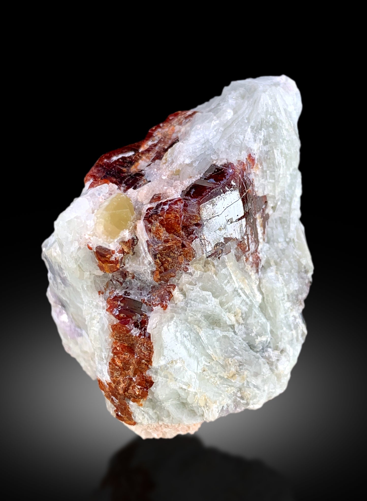 Natural Red Color Tantalite Cluster with Albite, Tantalite Specimen, Raw Mineral, Tantalite from Kunar, Afghanistan - 178 gram
