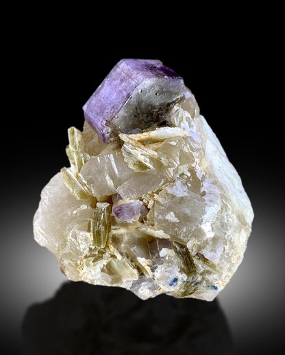 Natural Purple Color Apatite with Quartz and Mica, Apatite Specimen, Apatite Crystal, Raw Mineral, Crystal Specimen - 275 gram