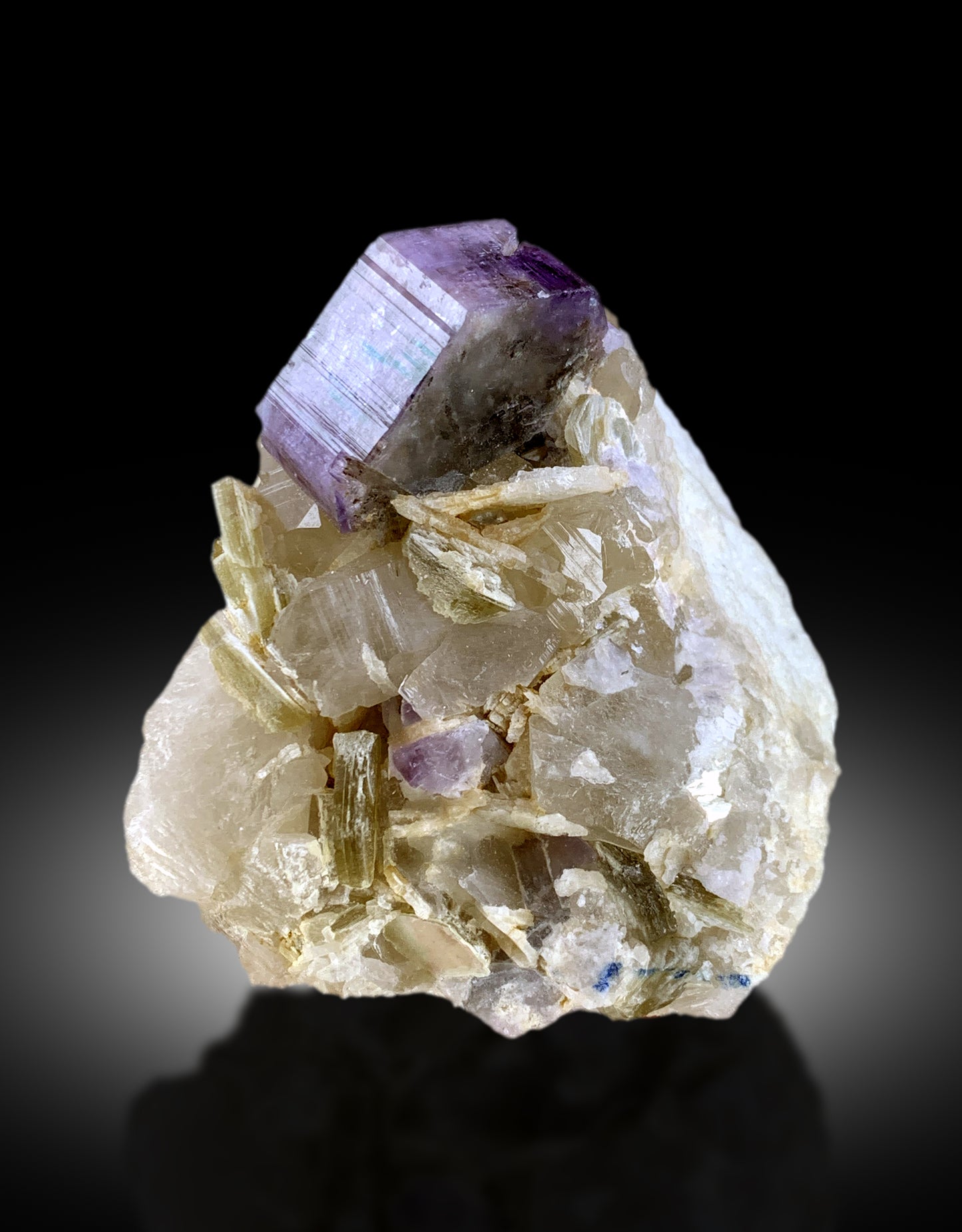 Natural Purple Color Apatite with Quartz and Mica, Apatite Specimen, Apatite Crystal, Raw Mineral, Crystal Specimen - 275 gram