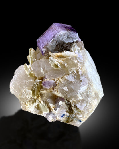 Natural Purple Color Apatite with Quartz and Mica, Apatite Specimen, Apatite Crystal, Raw Mineral, Crystal Specimen - 275 gram