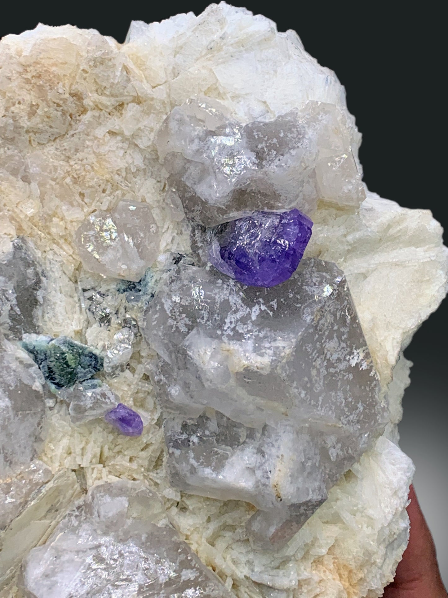 Natural Purple Color Apatite Crystals with Quartz and Albite, Apatite Specimen, Raw Mineral, Apatite from Afghanistan - 773 gram