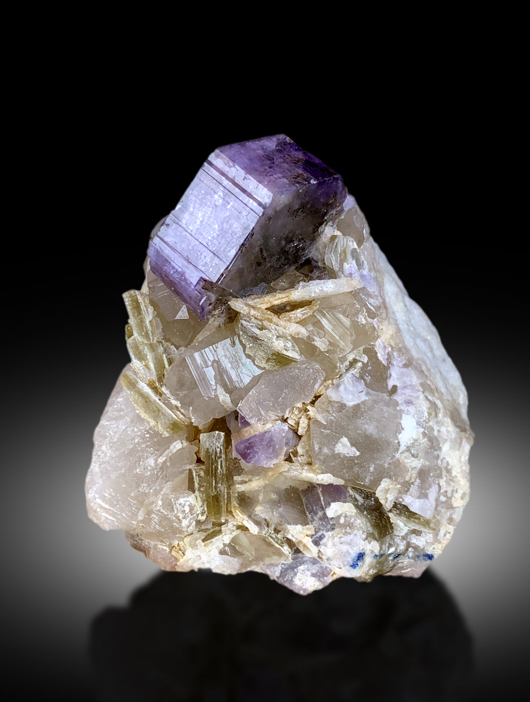 Natural Purple Color Apatite with Quartz and Mica, Apatite Specimen, Apatite Crystal, Raw Mineral, Crystal Specimen - 275 gram