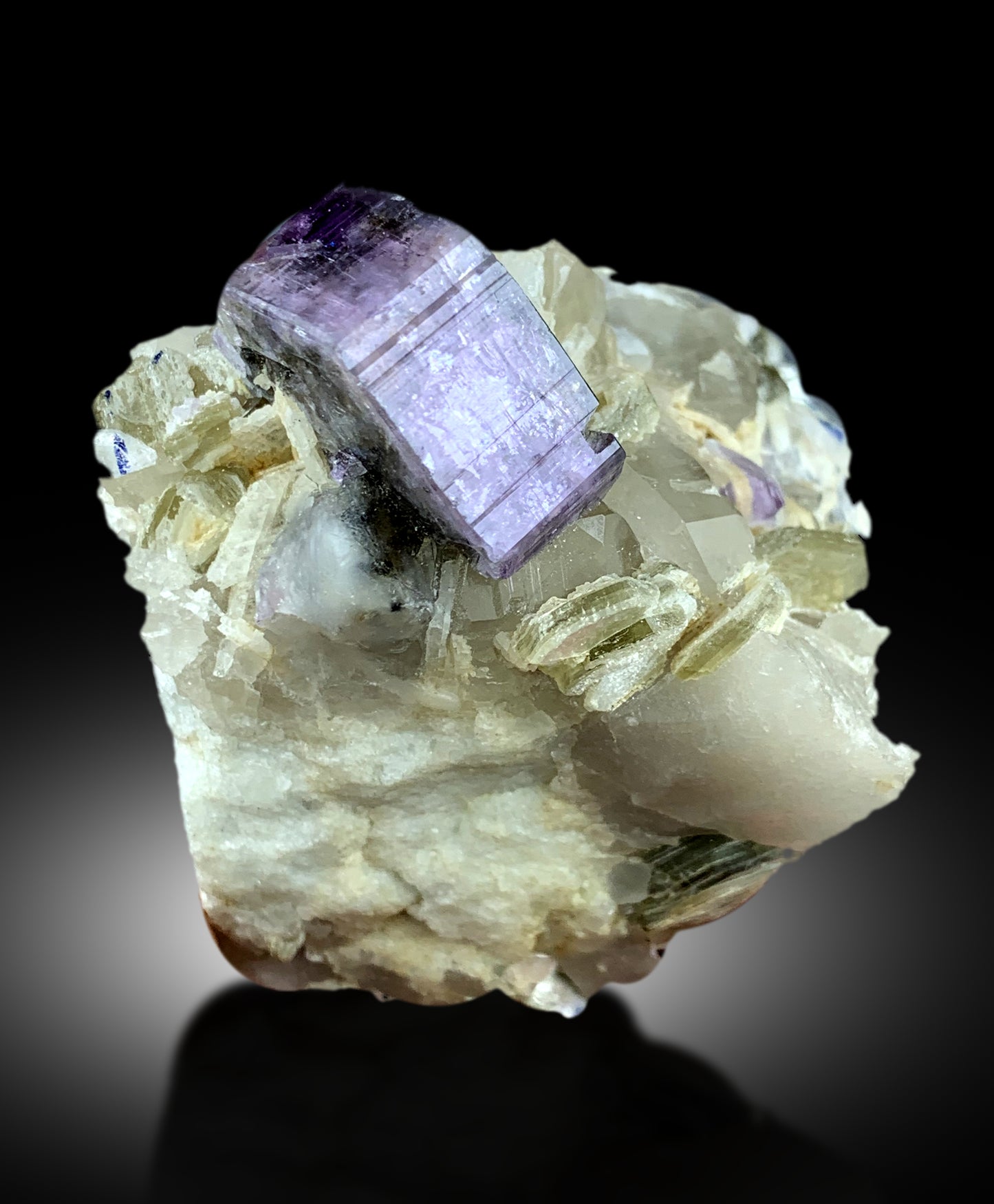 Natural Purple Color Apatite with Quartz and Mica, Apatite Specimen, Apatite Crystal, Raw Mineral, Crystal Specimen - 275 gram