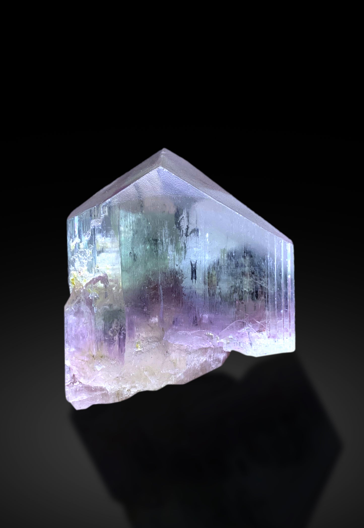 V Shape Terminated Bicolor Kunzite Crystal from Afghanistan - 105 gram