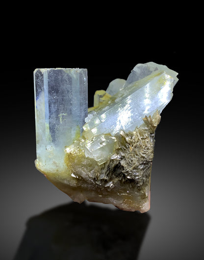 Sky Blue Aquamarine Cluster from Pakistan - 98 gram