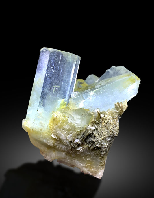 Sky Blue Aquamarine Cluster from Pakistan - 98 gram