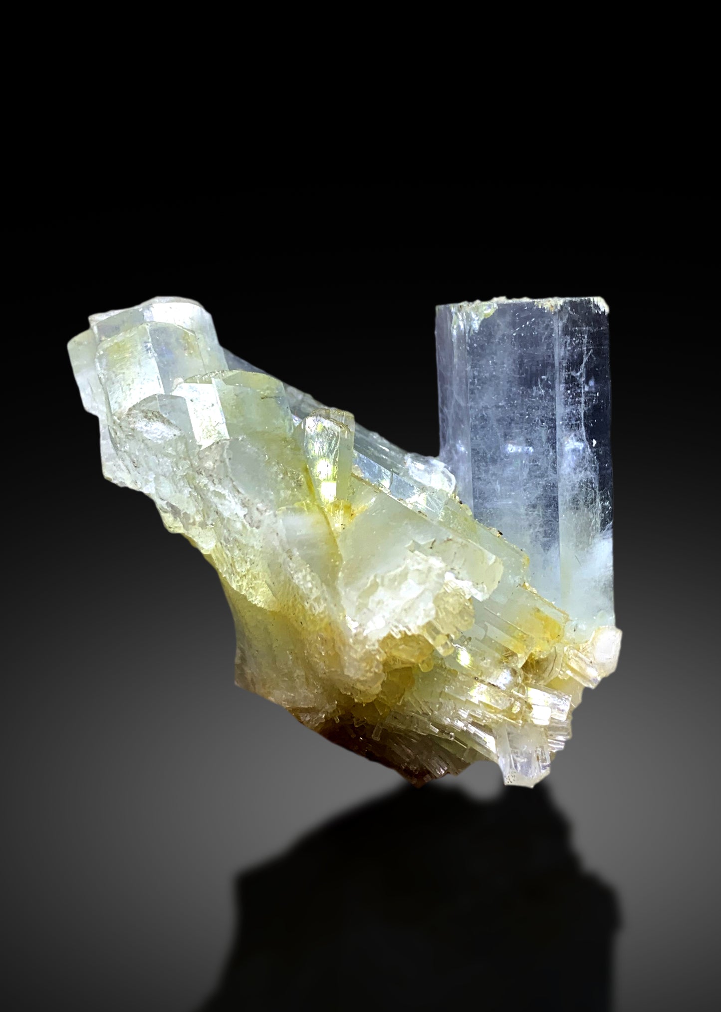 Sky Blue Aquamarine Cluster from Pakistan - 98 gram