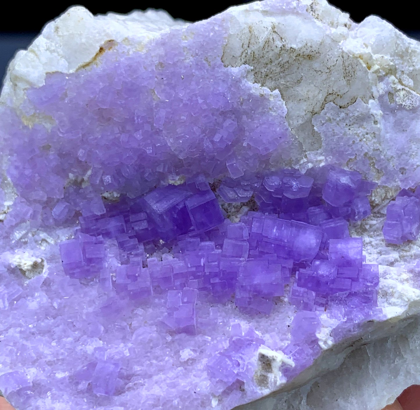 Purple Apatite Cluster on Matrix from Afghanistan - 140 gram