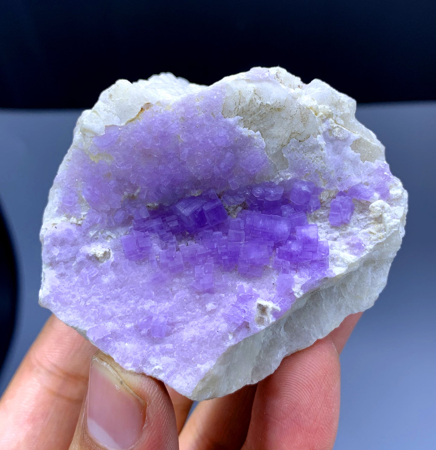 Purple Apatite Cluster on Matrix from Afghanistan - 140 gram