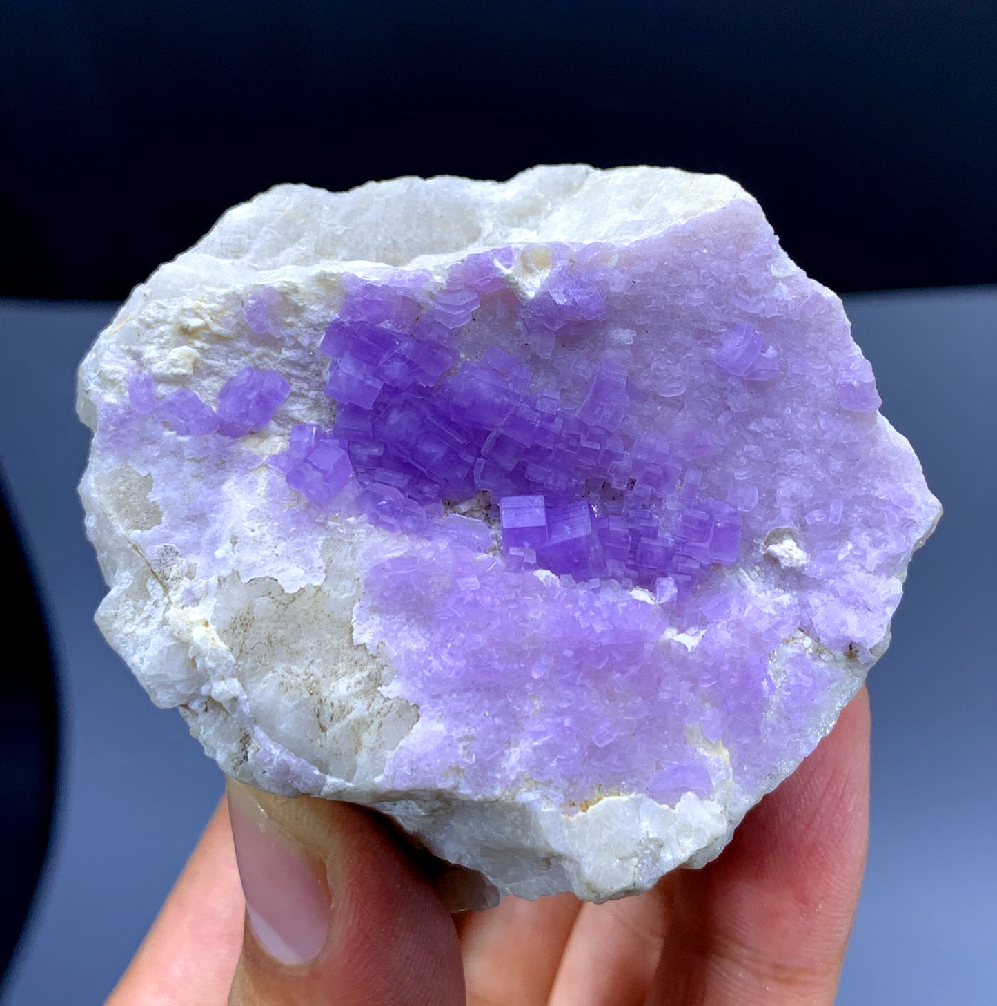 Purple Apatite Cluster on Matrix from Afghanistan - 140 gram