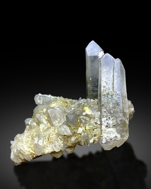 Quartz Crystal Cluster from Pakistan – Natural Raw Stone for Collection - 442 gram