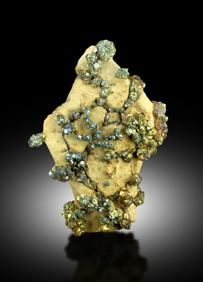 Natural Rainbow Color Pyrite on Limonite, Pyrite Specimen, Raw Mineral, Pyrite Cluster, Mineral Specimen - 603 gram