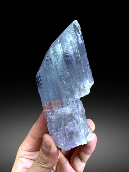 Purple Blue Transparent Kunzite Crystal from Afghanistan - 157 gram
