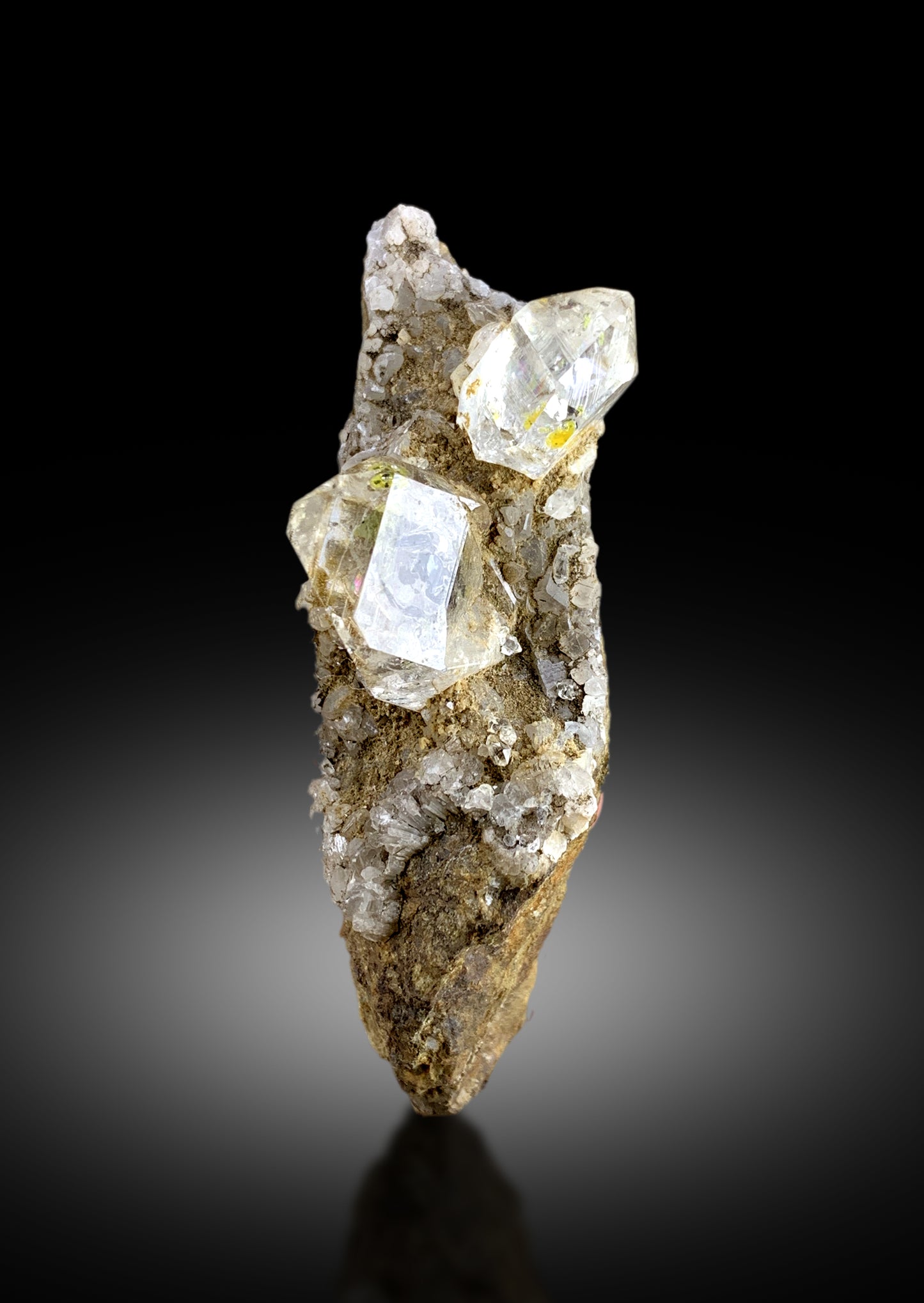 Enhydro Petroleum Quartz Crystals on Matrix, Rare Mineral, Crystal Specimen, Raw Mineral, Quartz Specimen - 69 gram