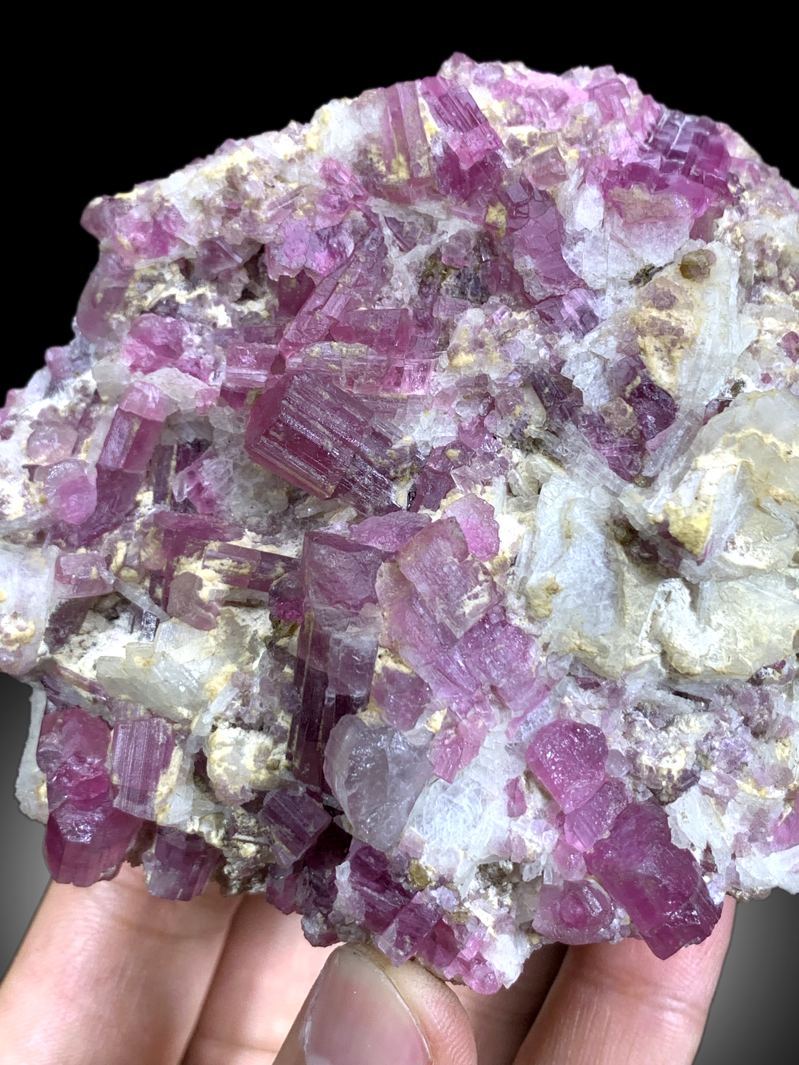 Natural Pink Color Tourmaline Cluster on Matrix from Afghanistan - 420 gram