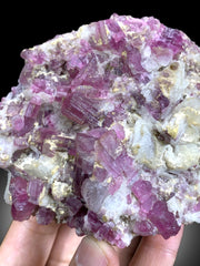 Natural Pink Color Tourmaline Cluster on Matrix from Afghanistan - 420 gram