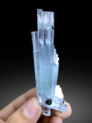 Blue Aquamarine with Schorl and Albite from Shigar valley Pakistan - 39 grams