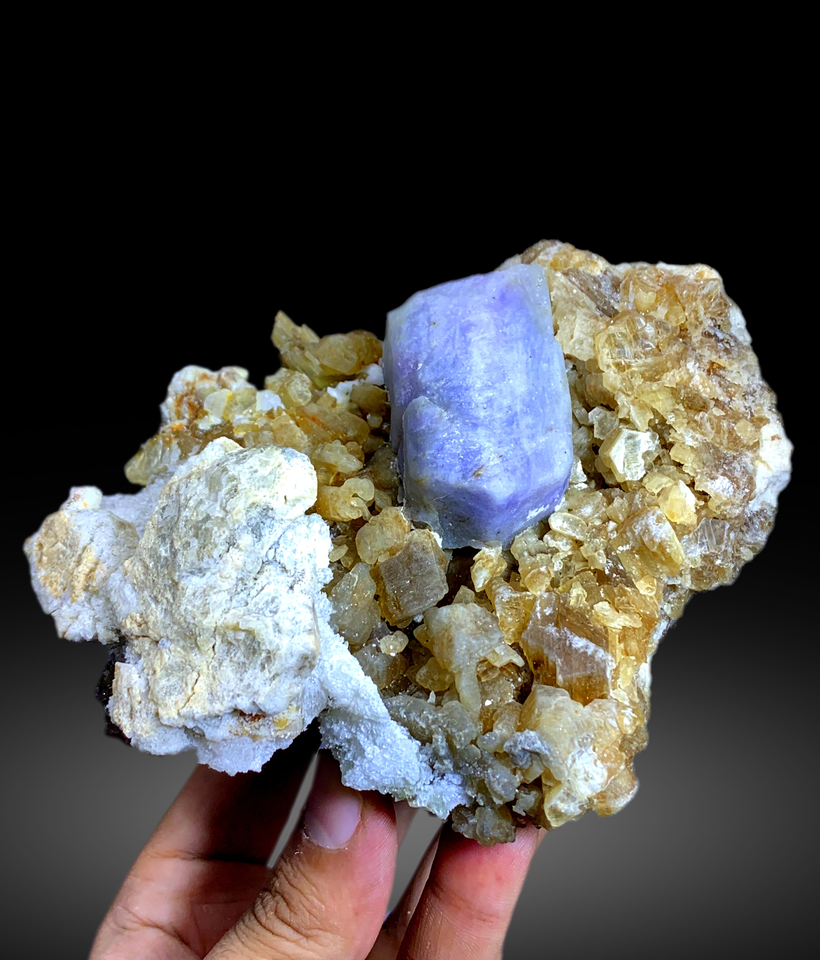 Fluorescent Rare Purple Hackmanite on Phlogopite Mica from Afghanistan - 810 grams