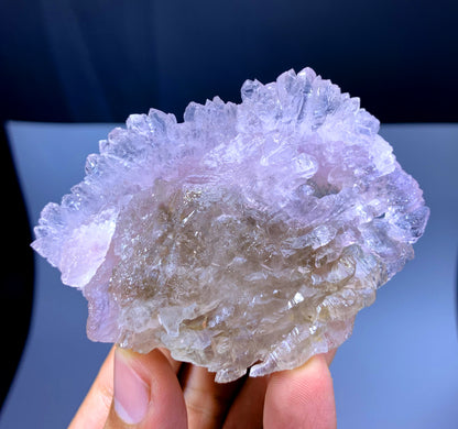 Crystallized Rose Quartz on Elestial Smoky Quartz from Paprok Afghanistan - 108 gram