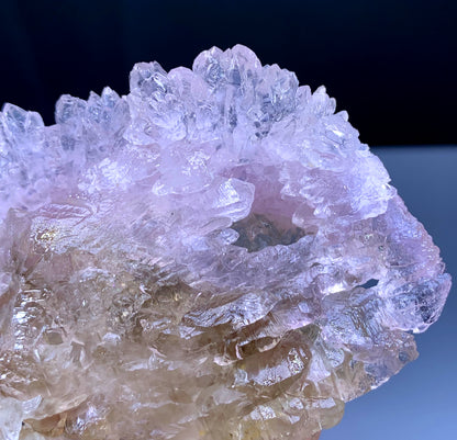 Crystallized Rose Quartz on Elestial Smoky Quartz from Paprok Afghanistan - 108 gram