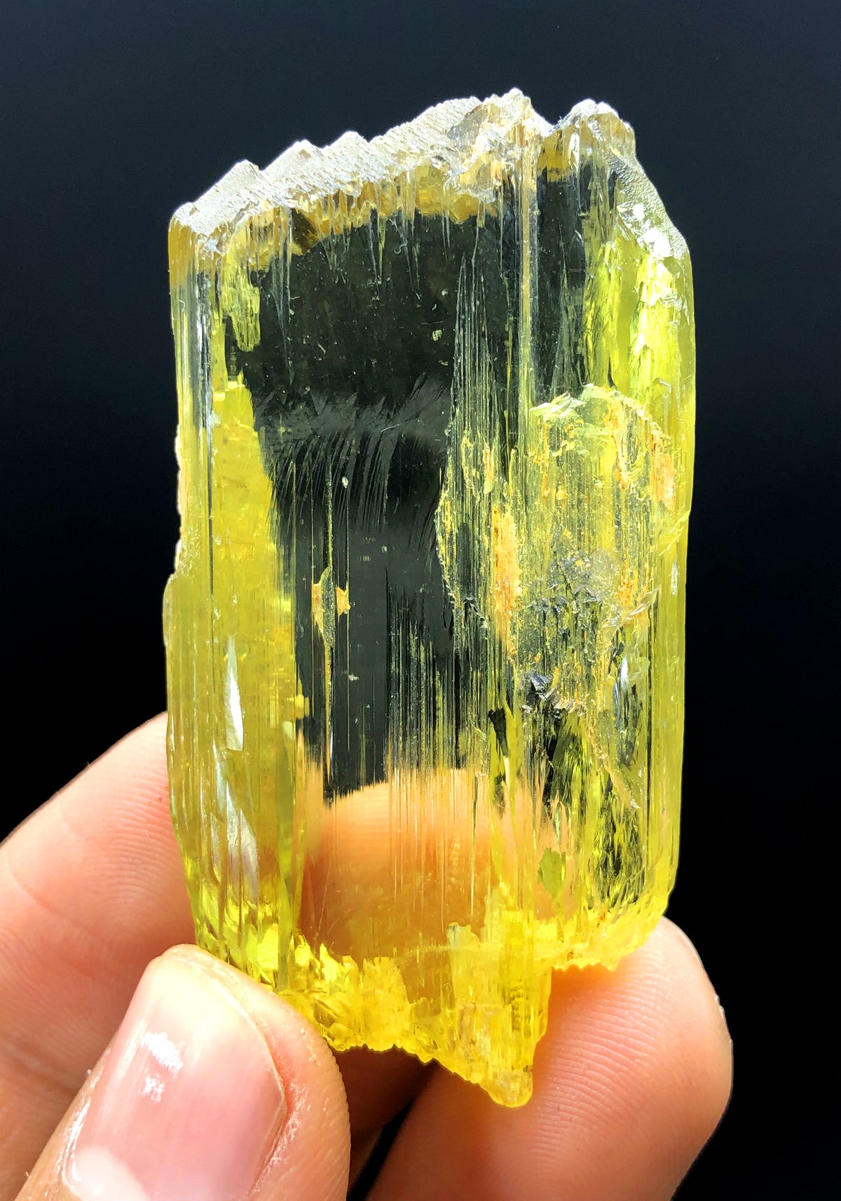 Transparent Yellow Color Triphane Kunzite Crystal, Etched Kunzite, Raw Mineral, Kunzite Crystal from Afghanistan - 34 gram