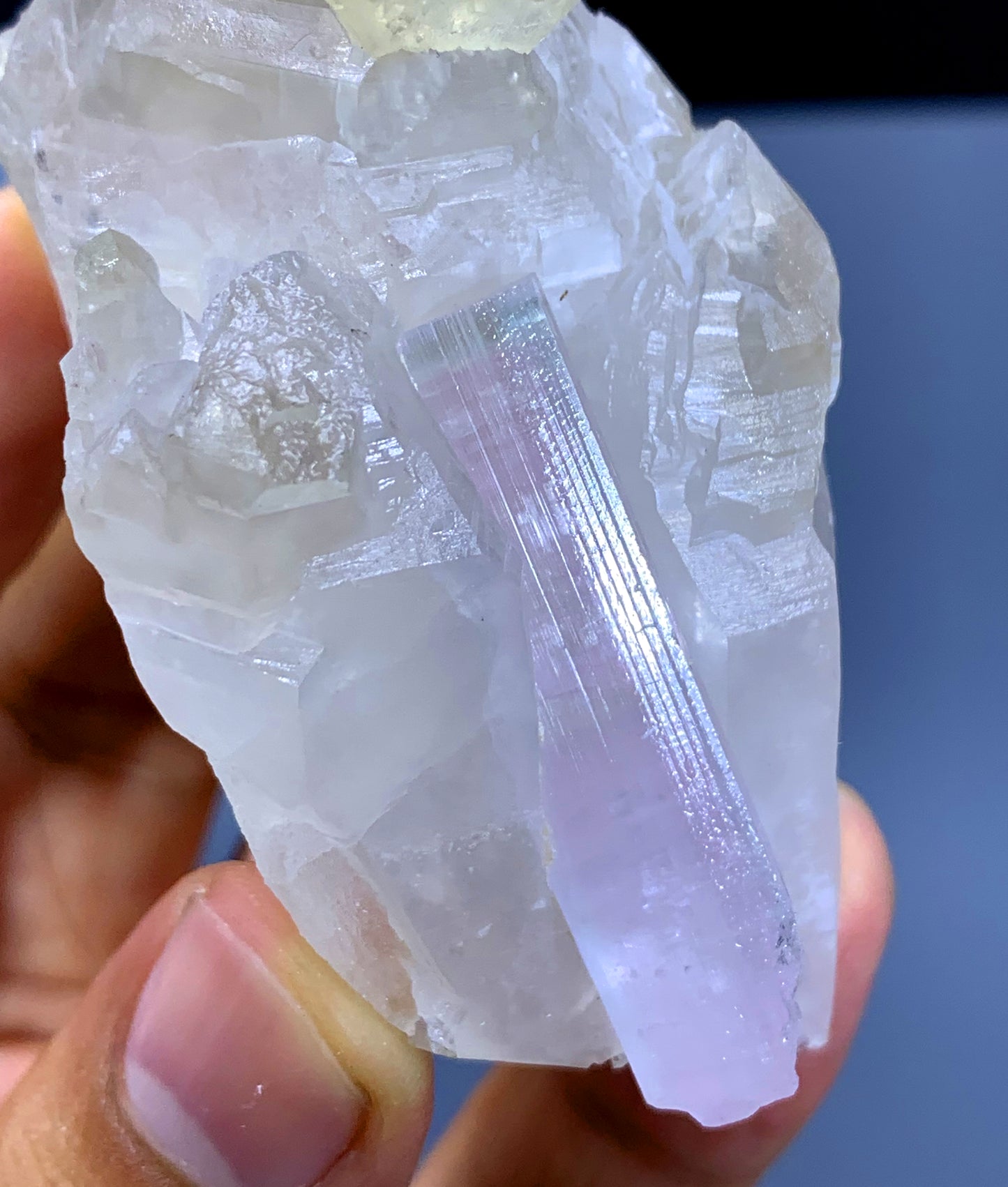 Natural Light Pink Tourmaline on Quartz from Afghanistan - 147 gram