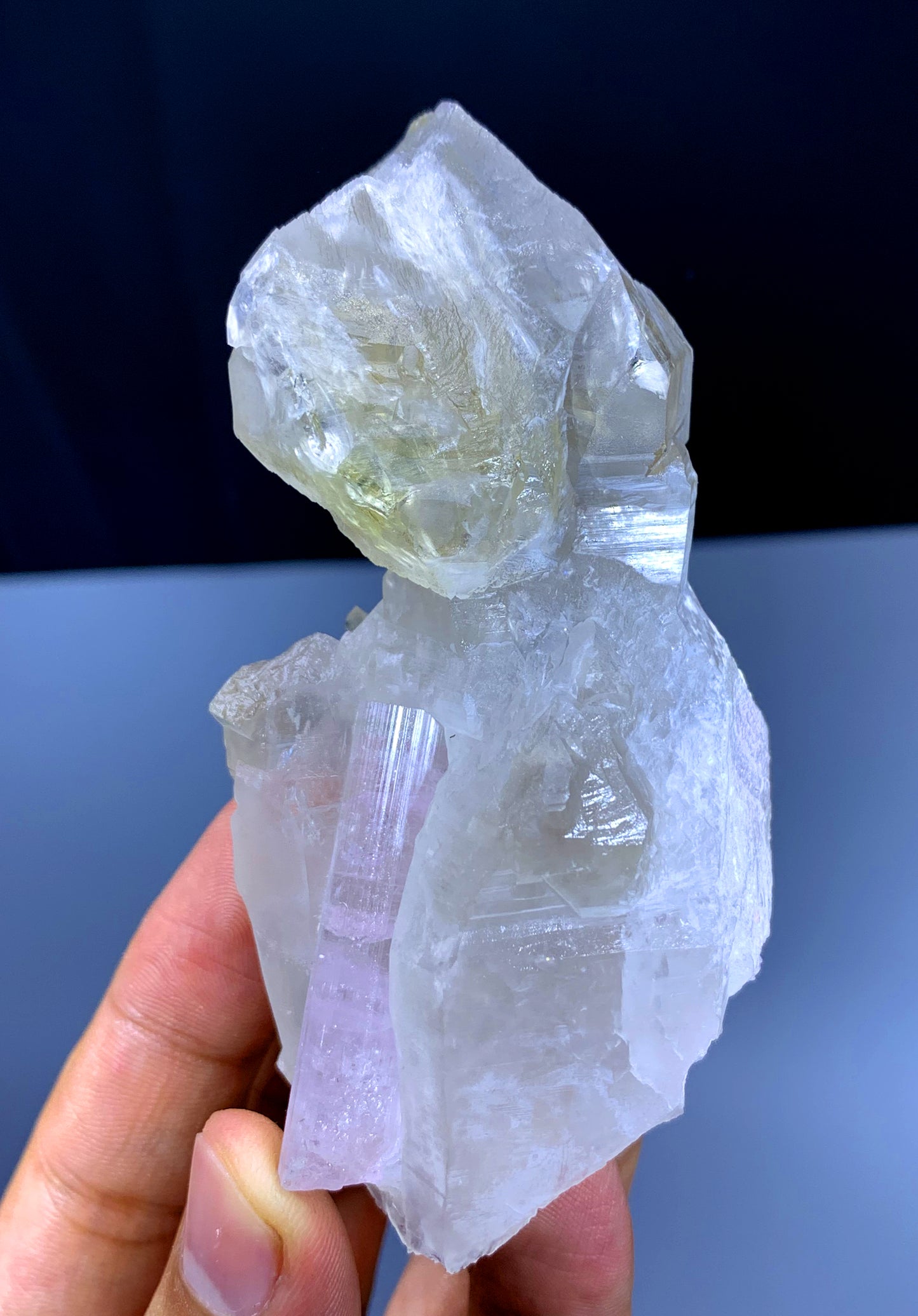 Natural Light Pink Tourmaline on Quartz from Afghanistan - 147 gram