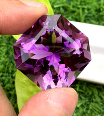 Fancy Asscher Cut Purple Color Amethyst Gemstone, Loose Gemstone, Amethyst Faceted Cut Stone - 82.40 CT