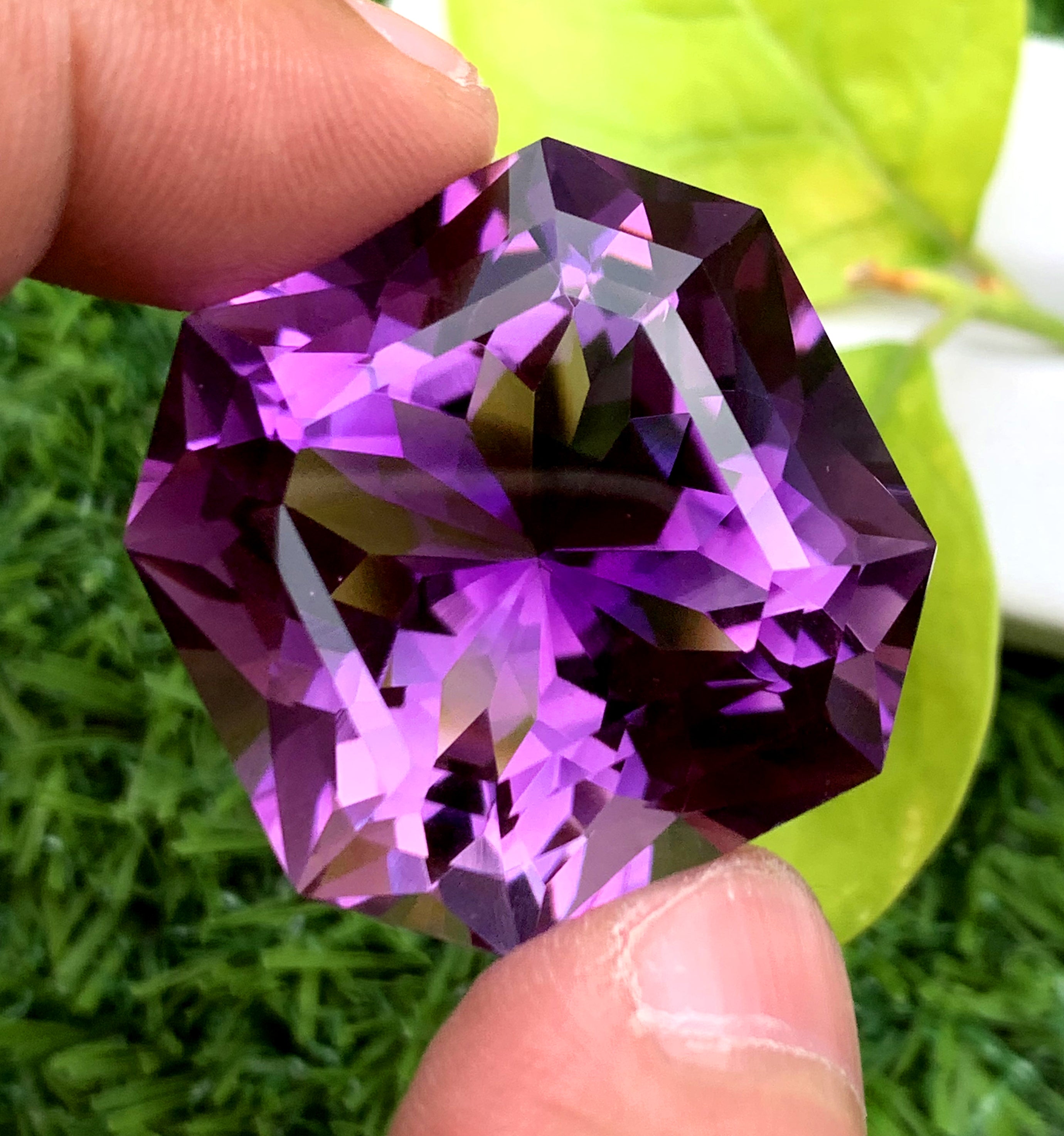 Fancy Asscher Cut Purple Color Amethyst Gemstone, Loose Gemstone, Amethyst Faceted Cut Stone - 82.40 CT