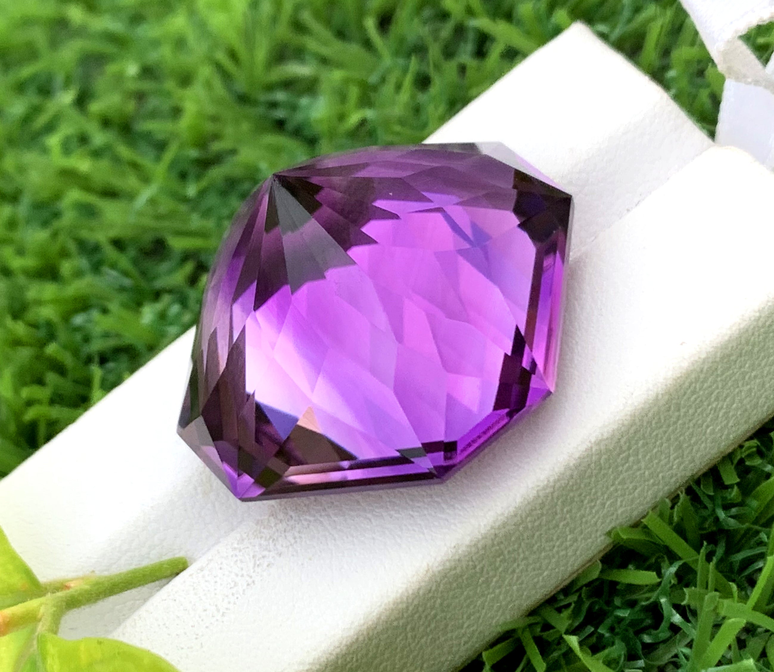 Fancy Asscher Cut Purple Color Amethyst Gemstone, Loose Gemstone, Amethyst Faceted Cut Stone - 82.40 CT