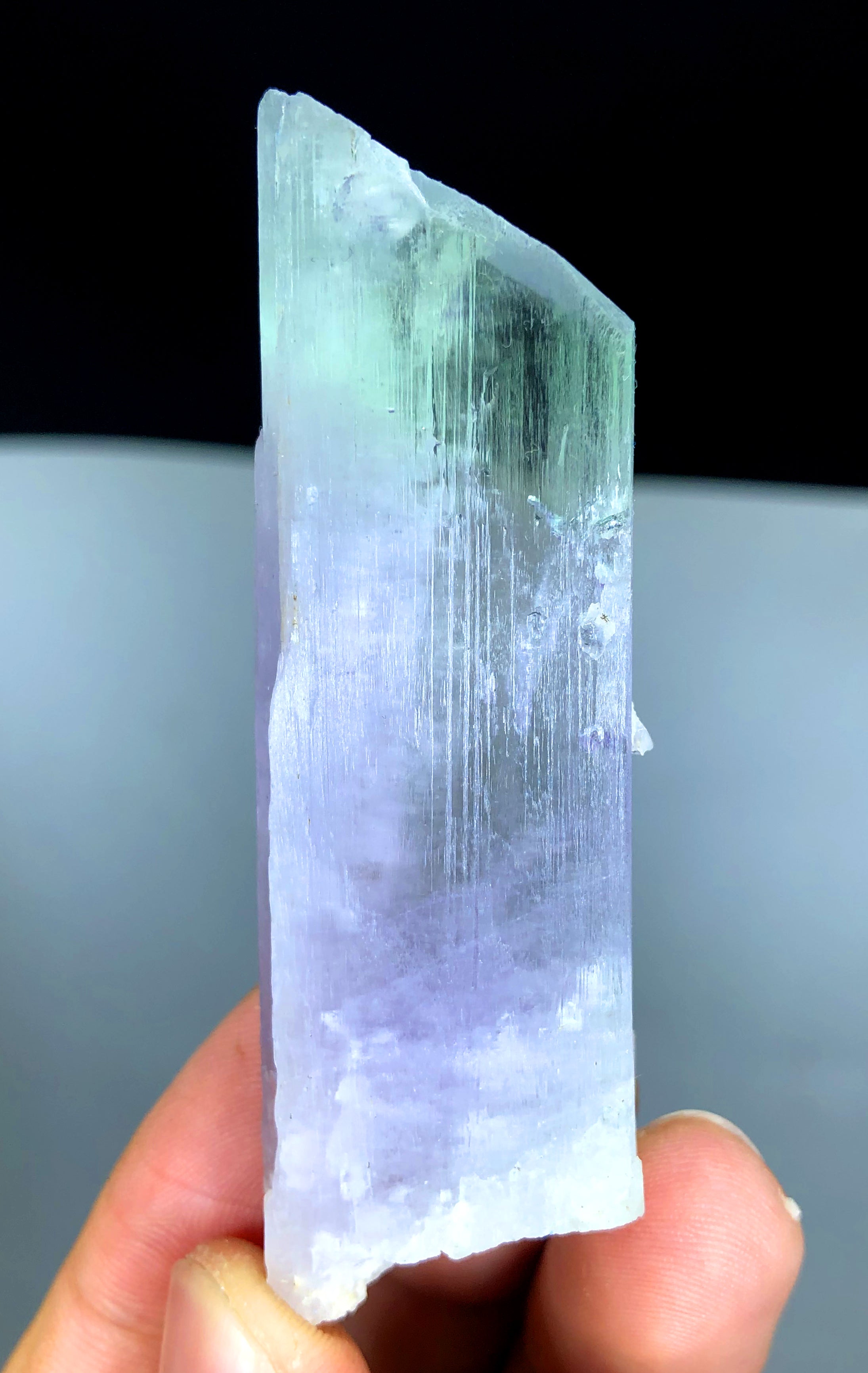 Natural Terminated Bicolor Kunzite Crystal, Spoduemne Kunzite, Kunzite Specimen, Kunzite from Afghanistan - 47 gram