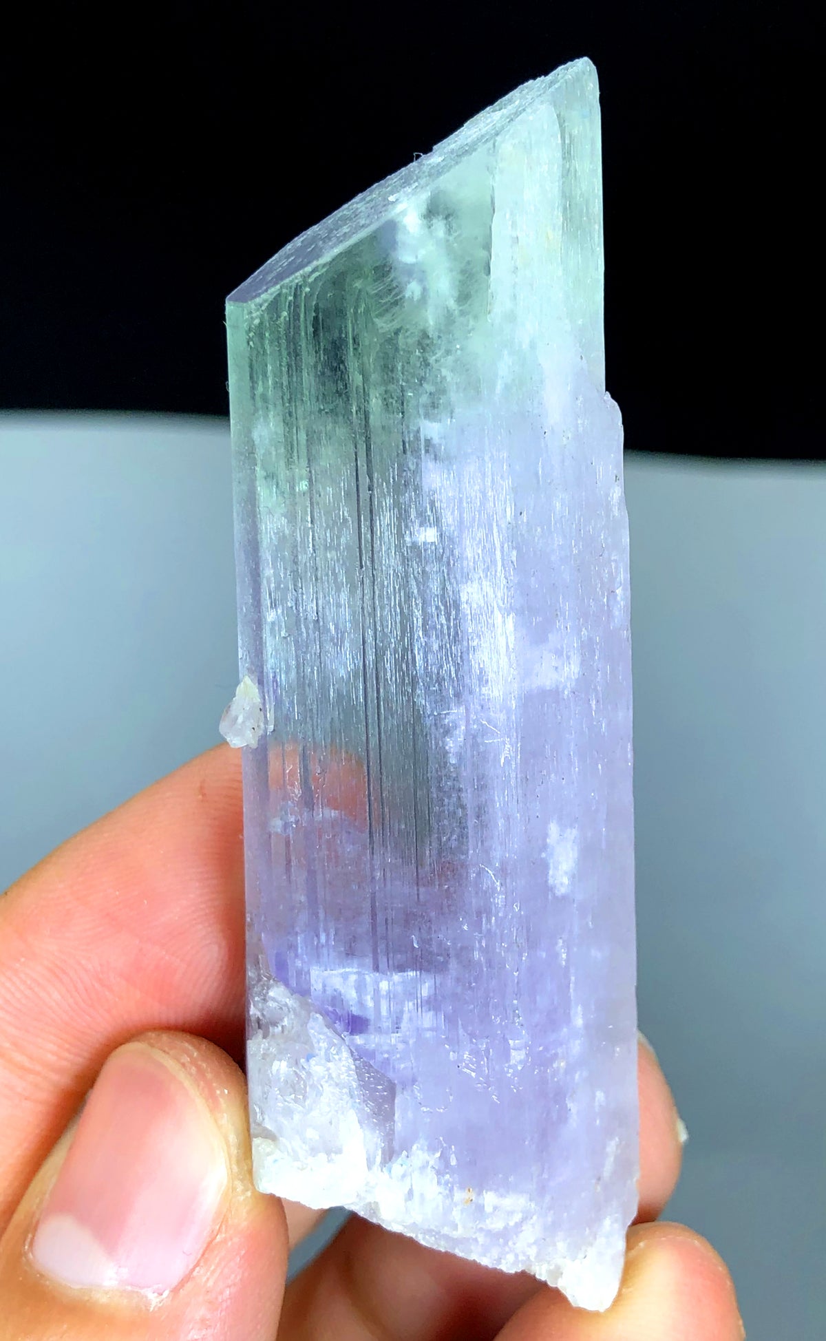 Natural Terminated Bicolor Kunzite Crystal, Spoduemne Kunzite, Kunzite Specimen, Kunzite from Afghanistan - 47 gram