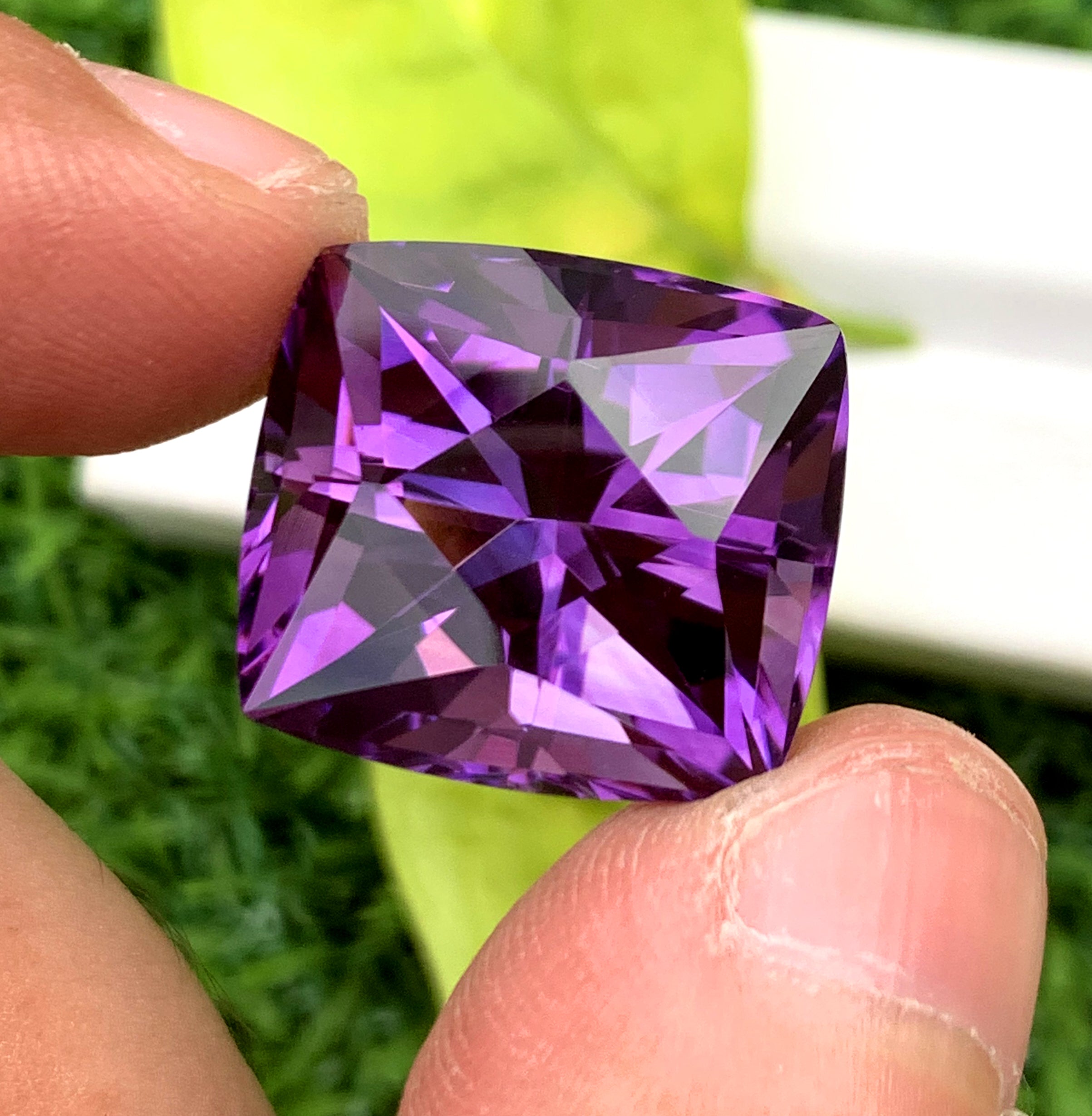 Fancy Cut Purple Color Amethyst Gemstone, Loose Gemstone, Amethyst Faceted Cut Stone - 29.55 CT