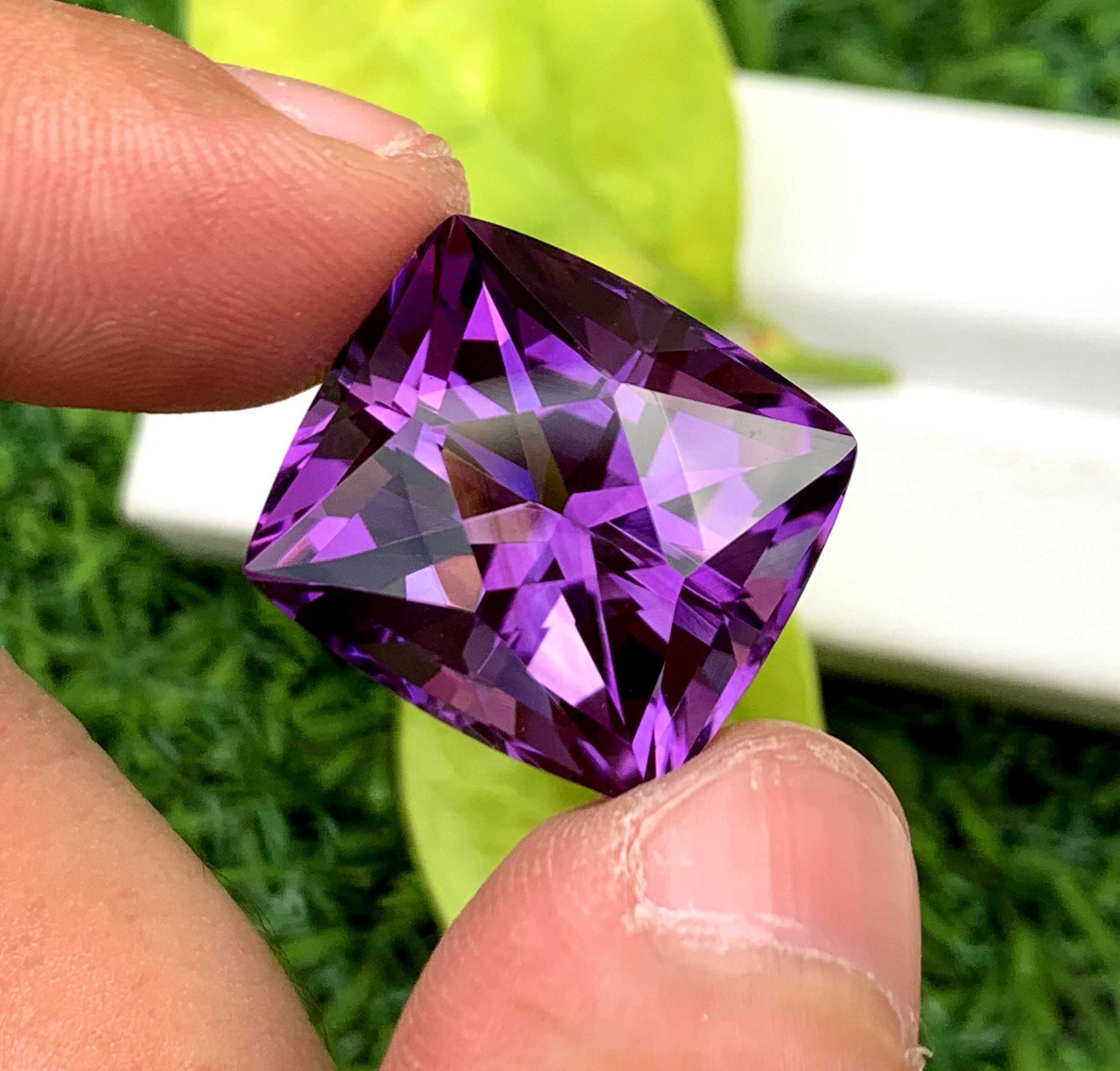 Fancy Cut Purple Color Amethyst Gemstone, Loose Gemstone, Amethyst Faceted Cut Stone - 29.55 CT