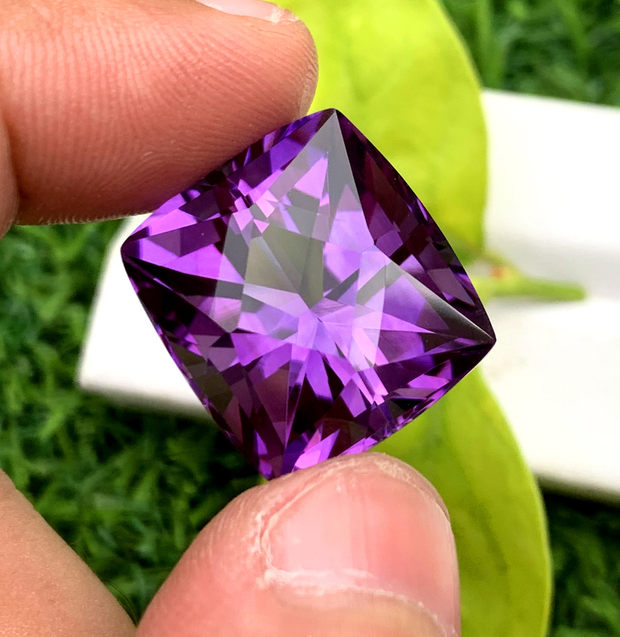 Fancy Cut Purple Color Amethyst Gemstone, Loose Gemstone, Amethyst Faceted Cut Stone - 29.55 CT