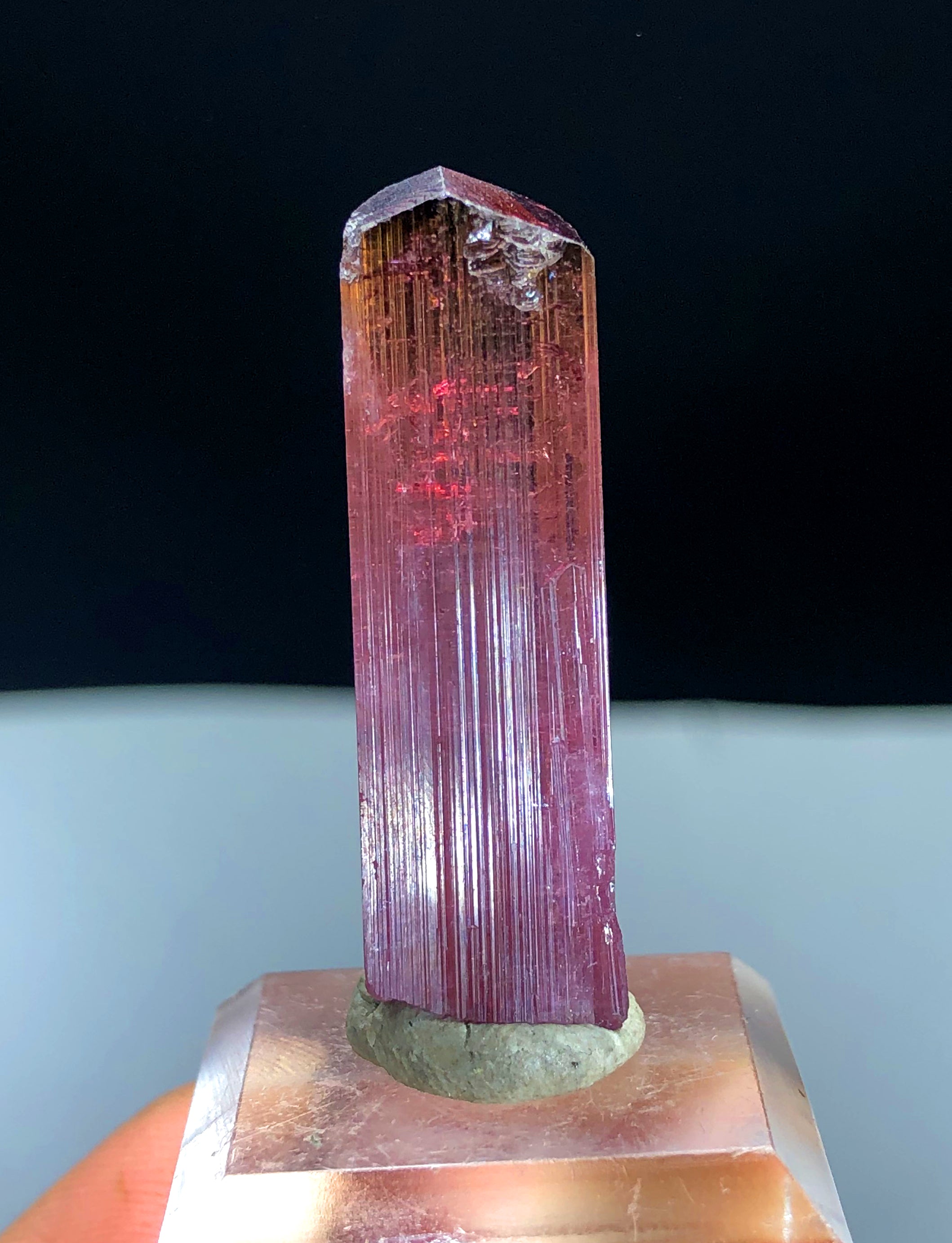 Natural Terminated Rubelite Tourmaline Crystal, Paprok Tourmaline, Tourmaline Gemstone, Crystal Specimen - 36.30 CT