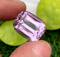 Cusshion Cut Pink Kunzite Gemstone, Loose Gemstone, Kunzite Faceted Cut Stone - 23.49 CT