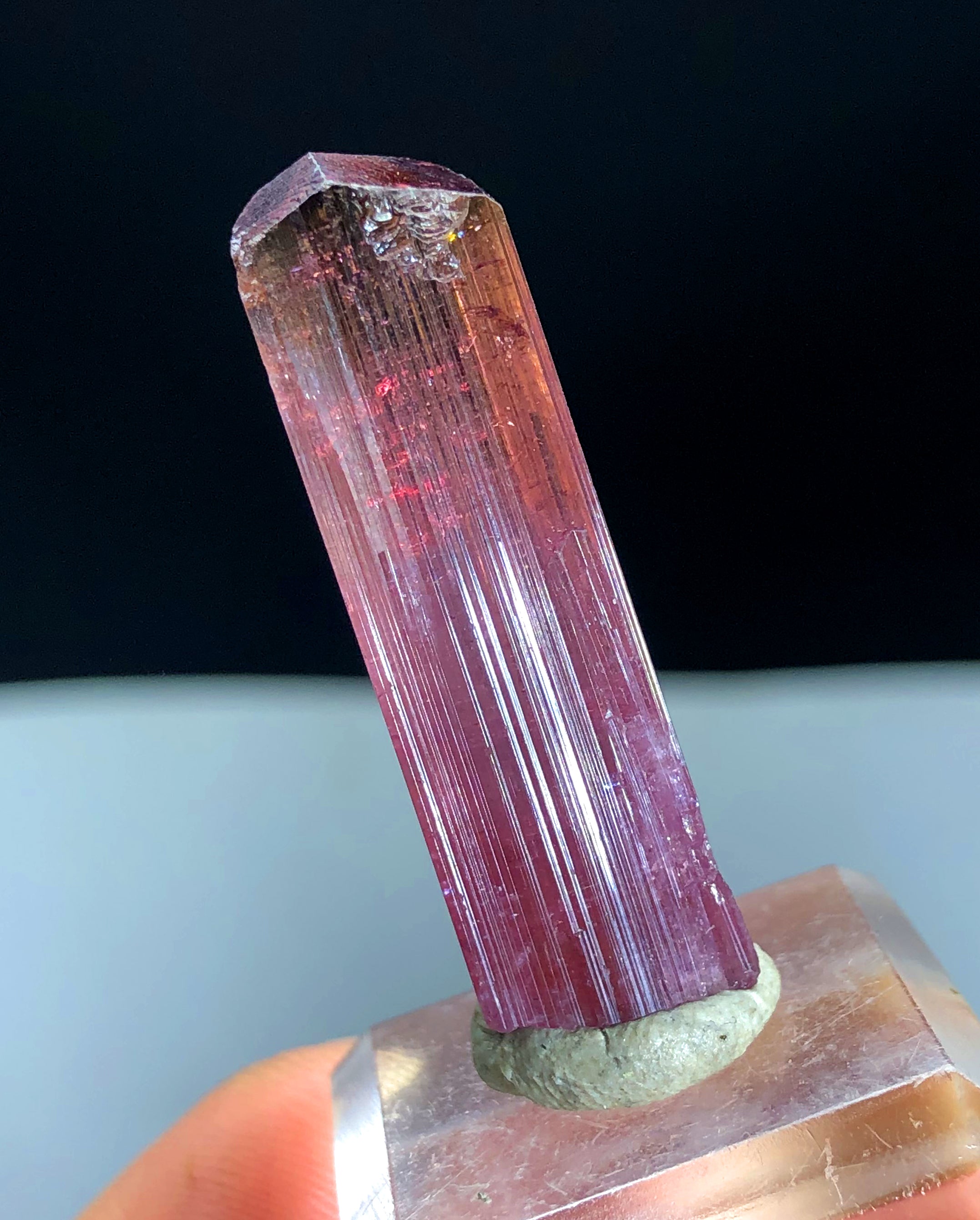 Natural Terminated Rubelite Tourmaline Crystal, Paprok Tourmaline, Tourmaline Gemstone, Crystal Specimen - 36.30 CT