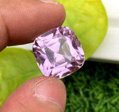 Cusshion Cut Pink Kunzite Gemstone, Loose Gemstone, Kunzite Faceted Cut Stone - 21.60 CT