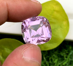 Cusshion Cut Pink Kunzite Gemstone, Loose Gemstone, Kunzite Faceted Cut Stone - 21.60 CT