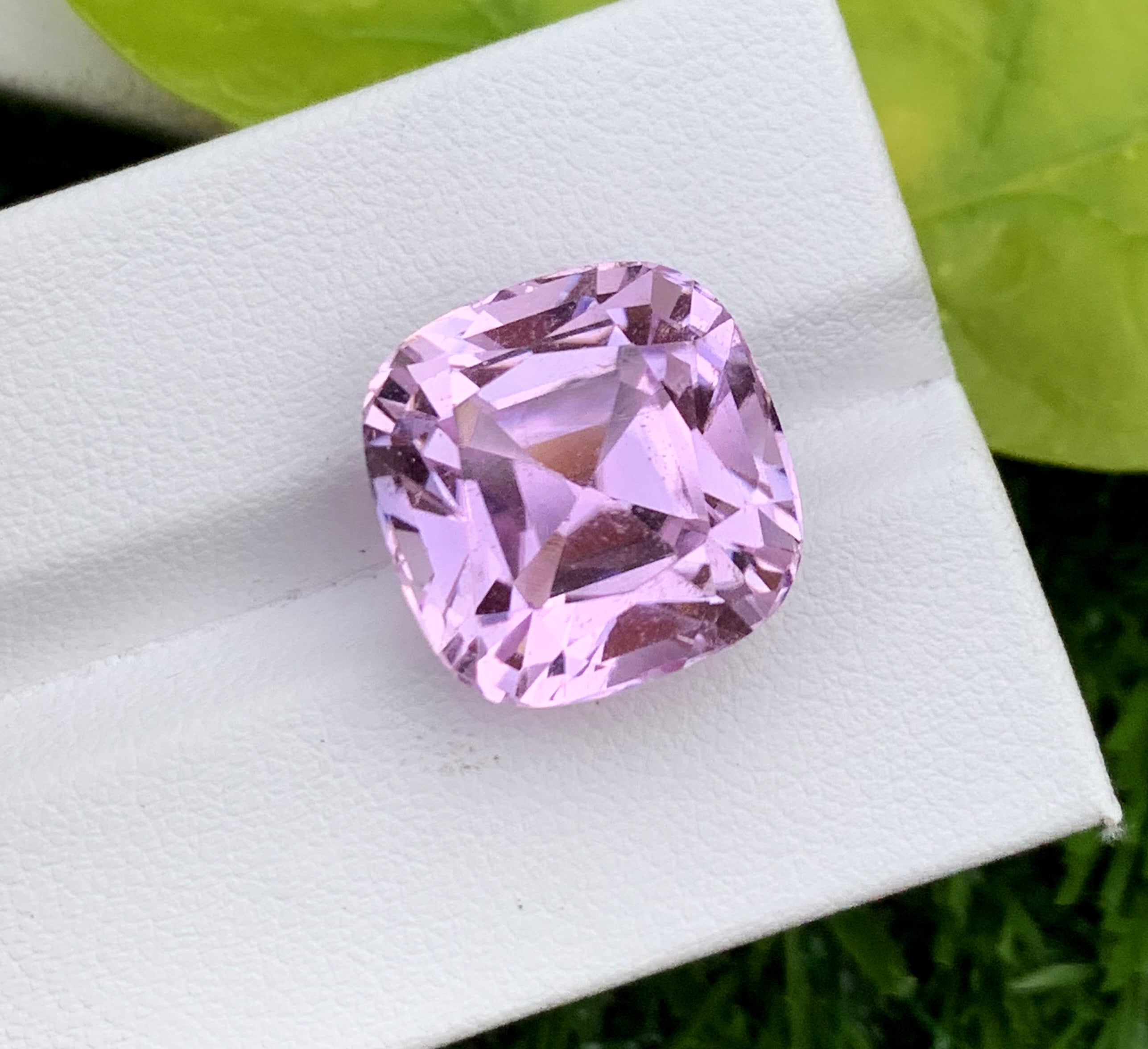 Cusshion Cut Pink Kunzite Gemstone, Loose Gemstone, Kunzite Faceted Cut Stone - 21.60 CT